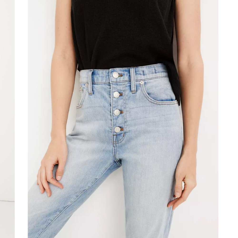 Madewell High-Rise Slim Boyjean in Fitzgerald Wash: Button-Front Edition 25